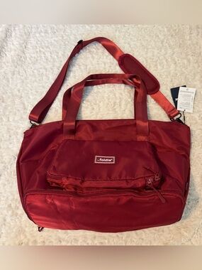 NWT The Foldie Expandable Travel Bag - Burgundy Red